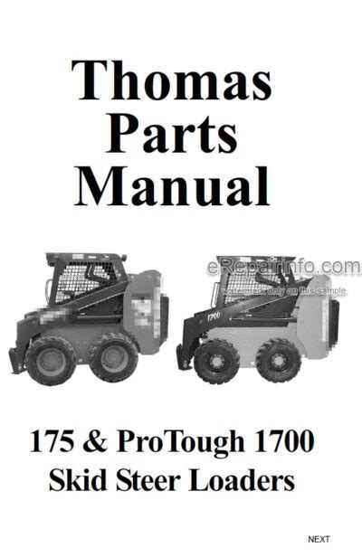 parts thomas skid steer loaders|thomas 1700 skid steer parts.